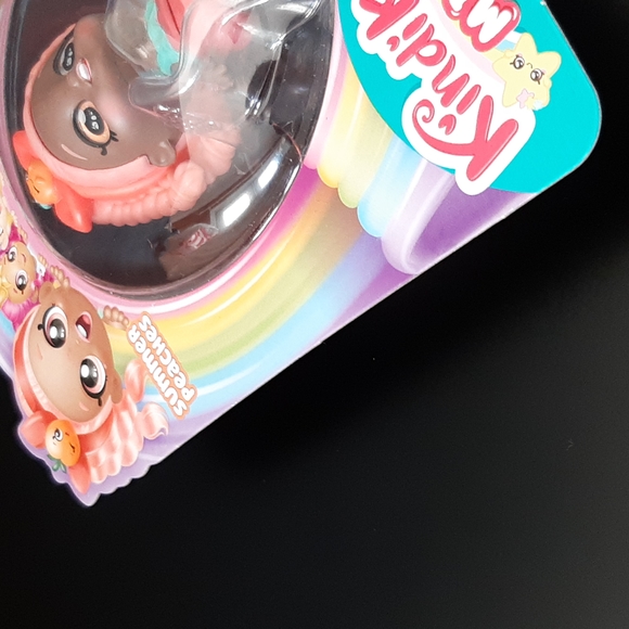 Kindi Kids Minis Summer Peaches Doll 3.5" Poseable Bobble Head Figurine Glittery - Picture 2 of 8